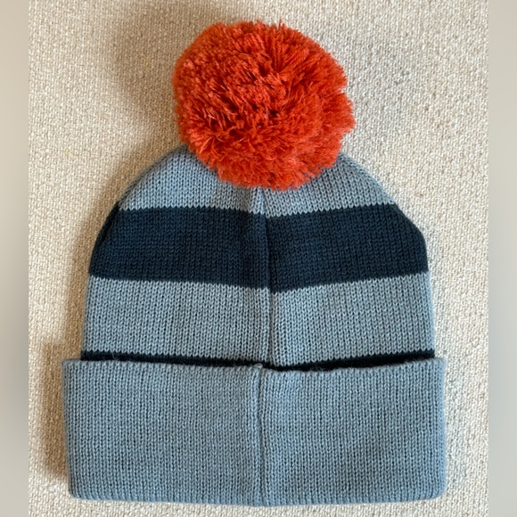 {Indikidual} Knitted stripe balaclava hat with funny eye holes and pom pom - Picture 10 of 13